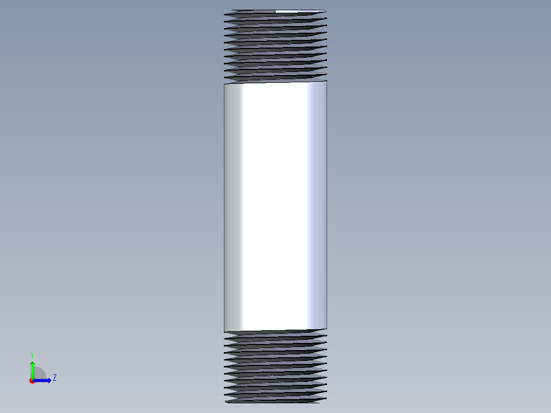 CPVC管件33-Sch80_Nipple_MPTxMPT_9861-107_0.75in x 4in左视图