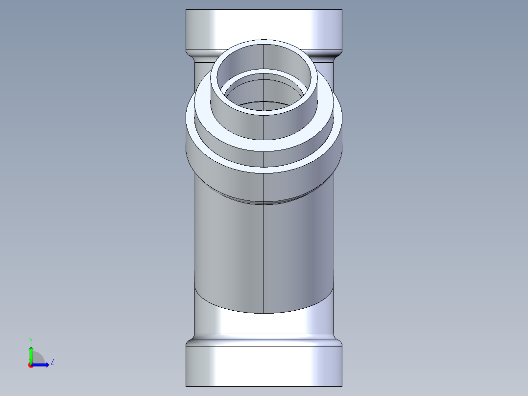 船舶管路系统S8_SeaDrainPLUS_DoubleReducingWye-SxSxSxS_37E263532_3x3x2x2in Sea Drain Plus - Double Reducing Wye - SxSxSxS左视图
