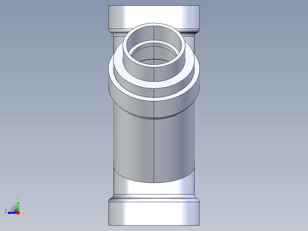 船舶管路系统S8_SeaDrainPLUS_DoubleReducingWye-SxSxSxS_37E263532_3x3x2x2in Sea Drain Plus - Double Reducing Wye - SxSxSxS右视图