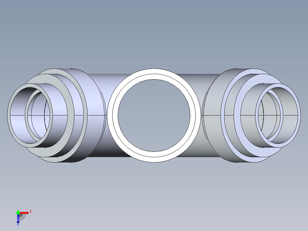 船舶管路系统S8_SeaDrainPLUS_DoubleReducingWye-SxSxSxS_37E263532_3x3x2x2in Sea Drain Plus - Double Reducing Wye - SxSxSxS俯视图