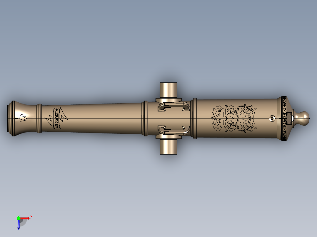 可移动大炮俯视图