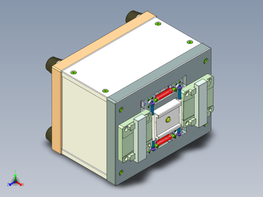 出口插头外壳侧面贴膜治具正等轴测缩略图