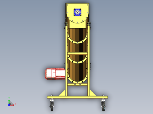 齿轮电机驱动的倾斜螺旋小麦输送器设计前视缩略图