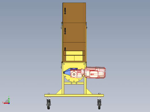 齿轮电机驱动的倾斜螺旋小麦输送器设计后视缩略图