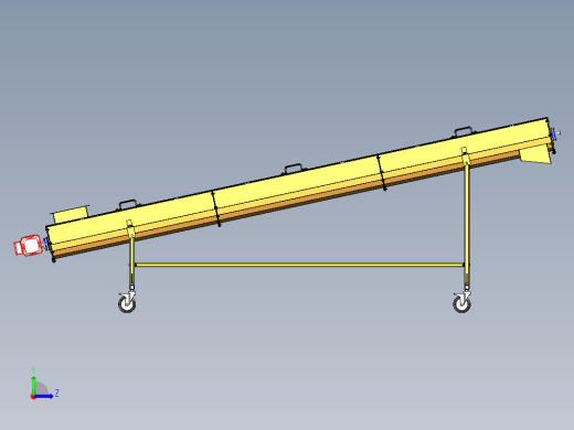 齿轮电机驱动的倾斜螺旋小麦输送器设计左视缩略图