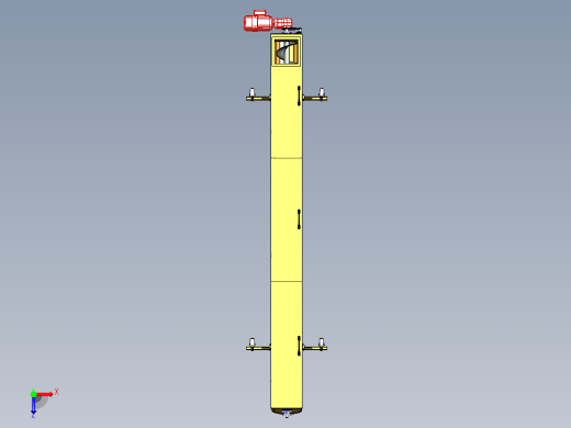 齿轮电机驱动的倾斜螺旋小麦输送器设计俯视缩略图