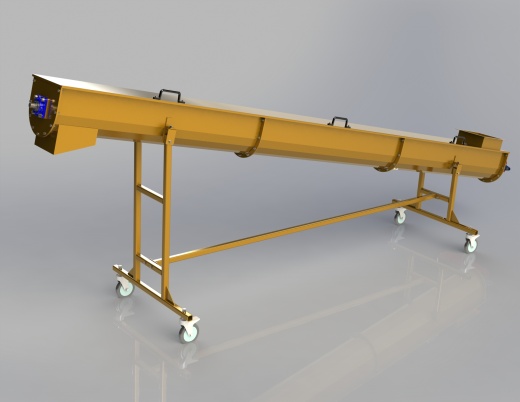 齿轮电机驱动的倾斜螺旋小麦输送器设计缩略图