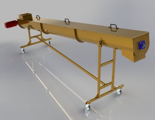 齿轮电机驱动的倾斜螺旋小麦输送器设计缩略图