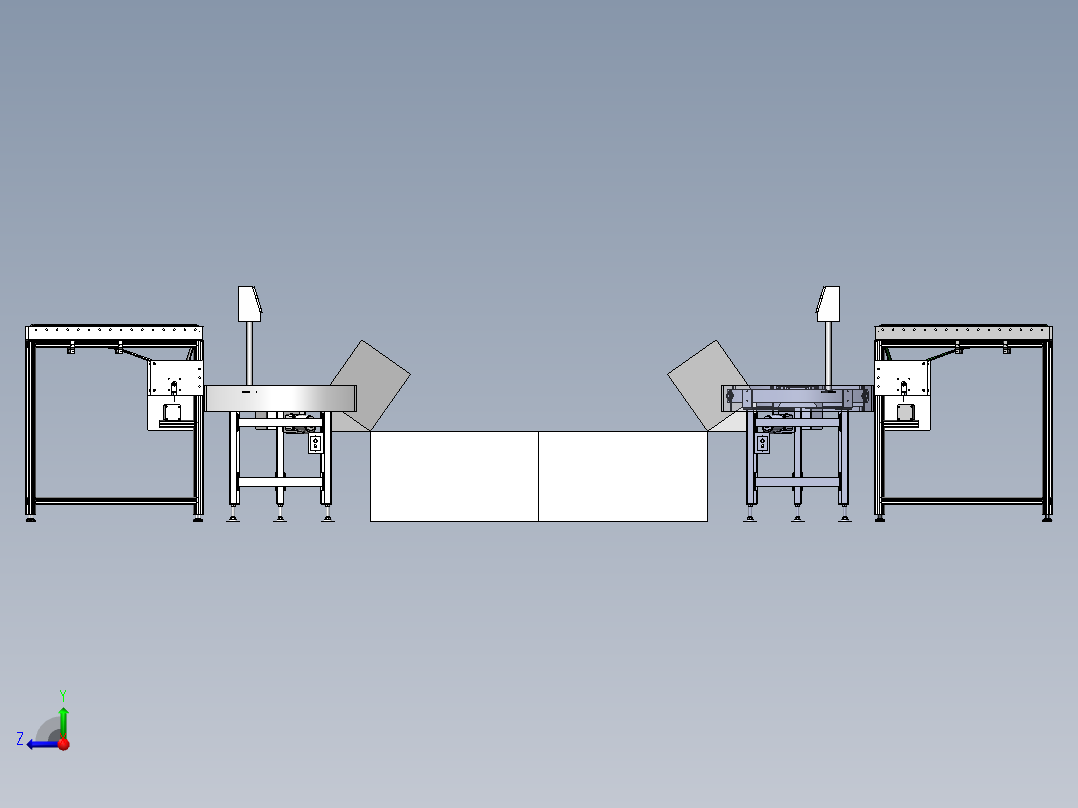 产品分流输送机右视图