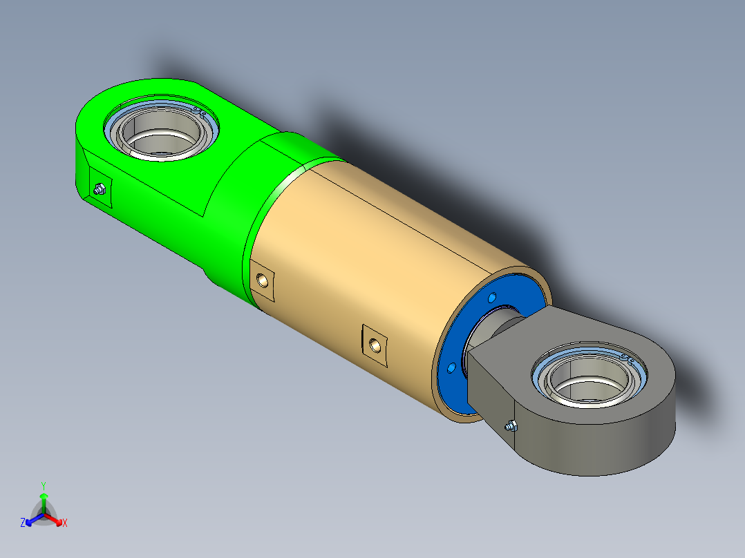 液压缸正等轴测图