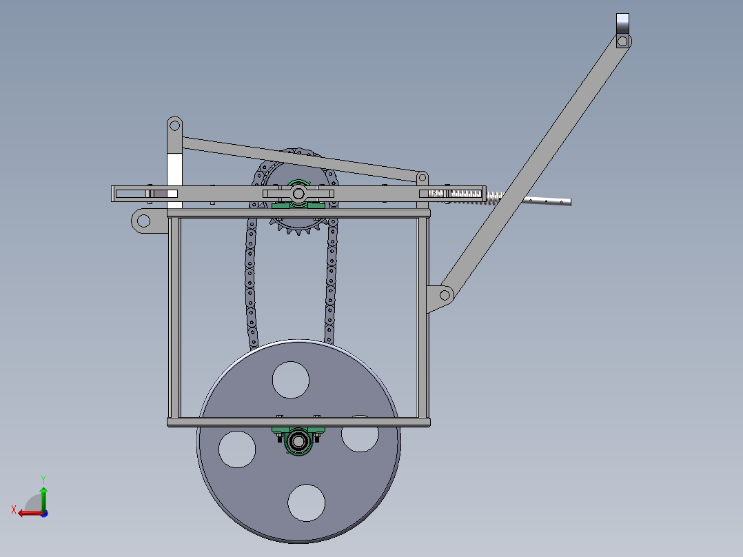 滴灌带回收机后视图