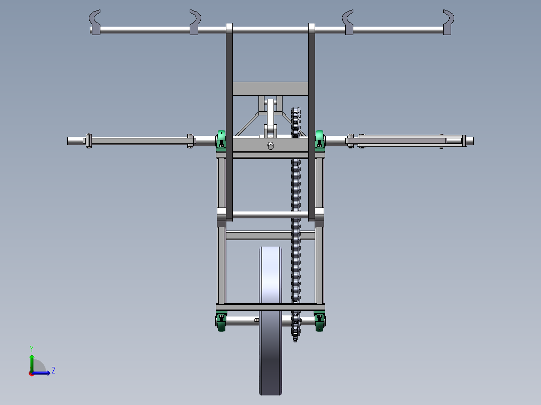 滴灌带回收机左视图