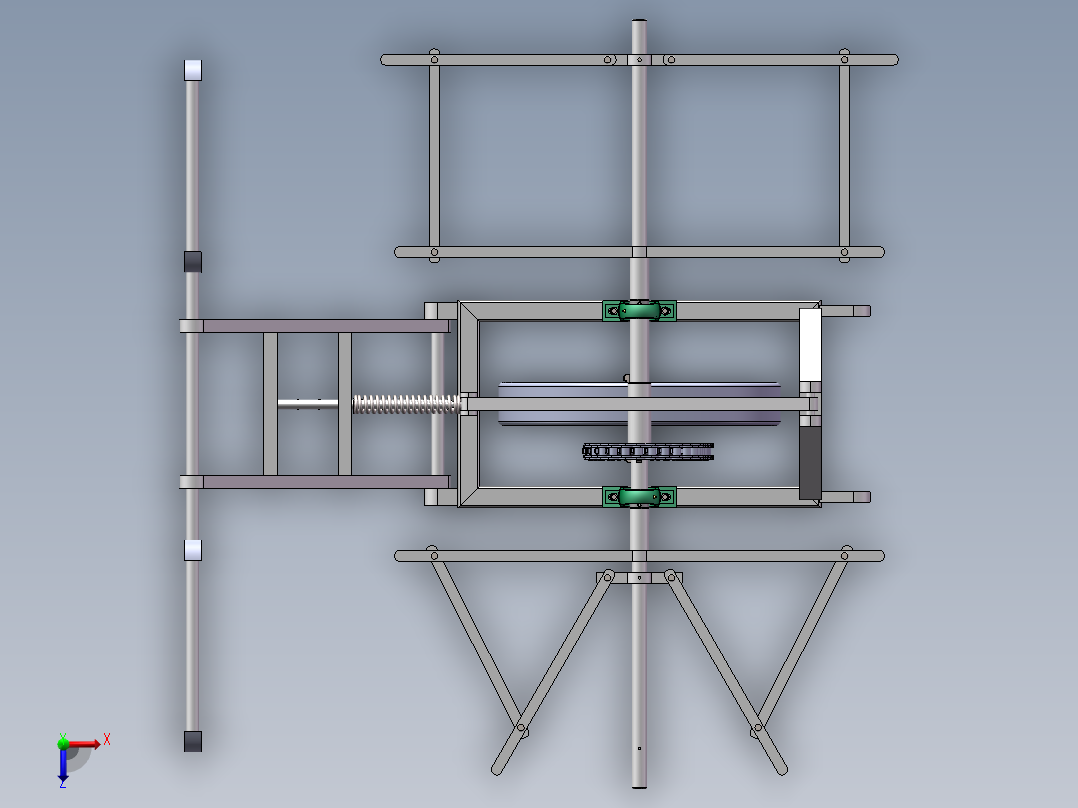 滴灌带回收机俯视图