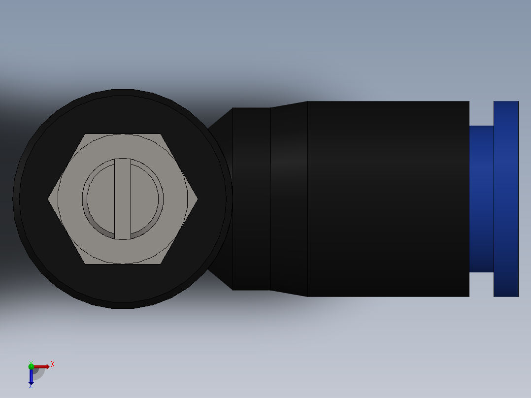 Ø6 x 1-8 - CONTROLE DE FLUXO 90° BANJO (C0K510618)俯视图