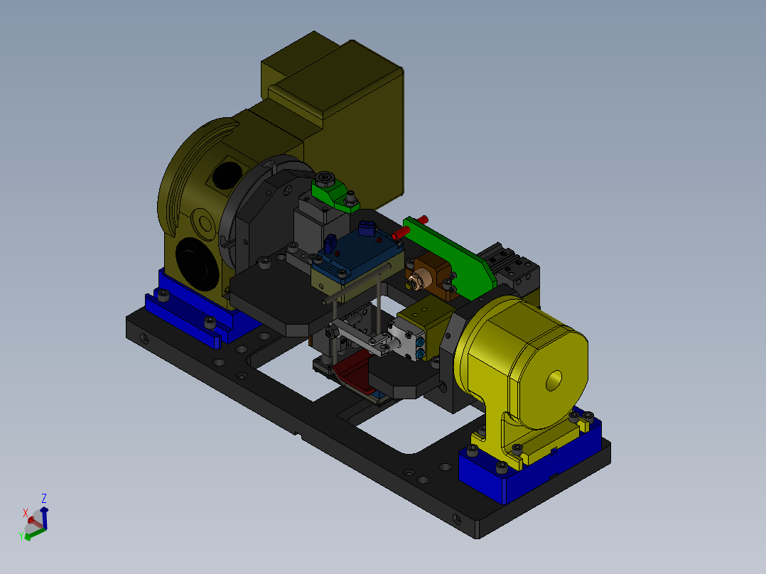 jig milling机床旋转轴旋转台正等轴测图