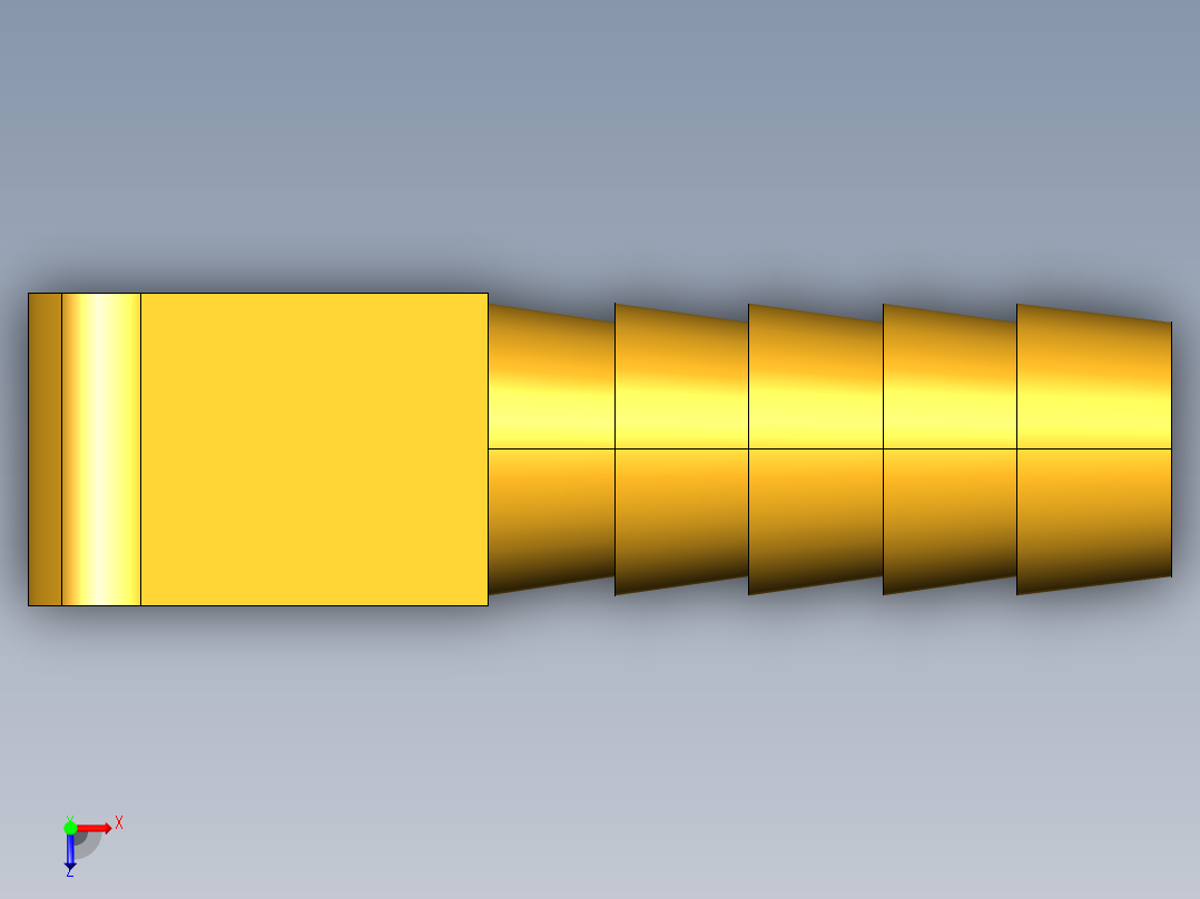 倒齿式工业管接头Hose Barb 90Deg Elbow to Male Pipe 129HB-6-2俯视图