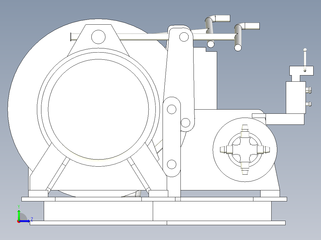 绞车 卷扬机 (36)左视图