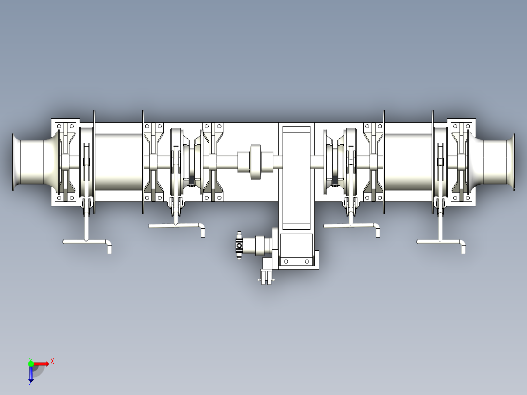 绞车 卷扬机 (36)俯视图