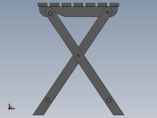 折叠桌子CAD-SolidWorks-step格式前视缩略图