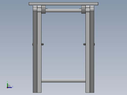 折叠桌子CAD-SolidWorks-step格式左视缩略图