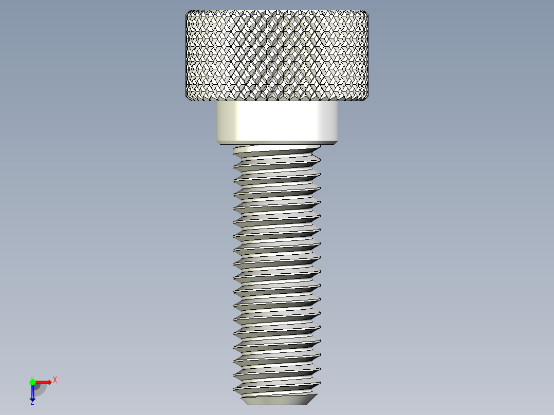 滚花指旋螺钉-M5 x 17.5mm俯视图