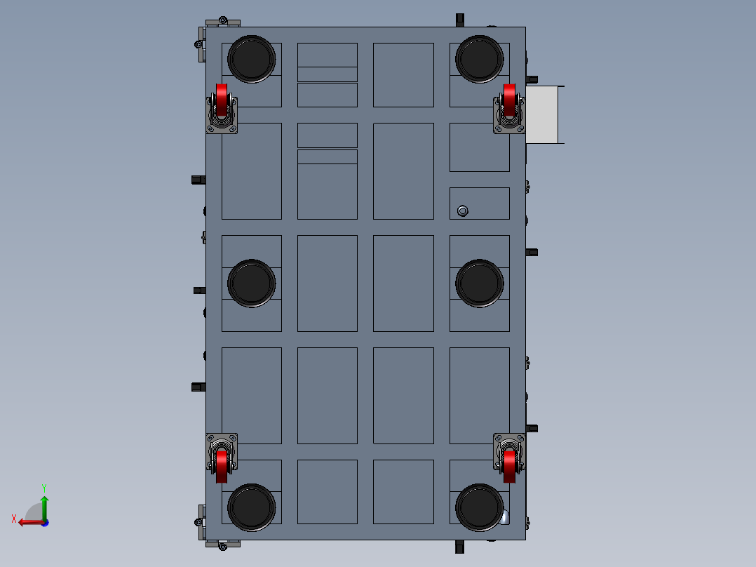铜线分离设备机壳后视图