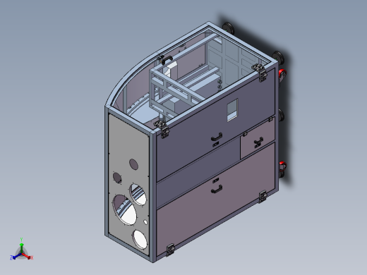 铜线分离设备机壳正等轴测缩略图