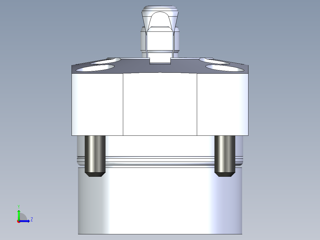 KOSMEKSFH1080-GN多系列多零件图纸模型左视图
