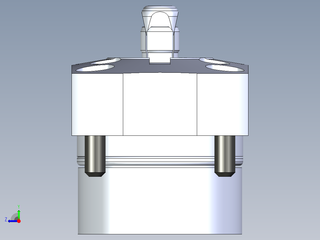 KOSMEKSFH1080-GN多系列多零件图纸模型右视图