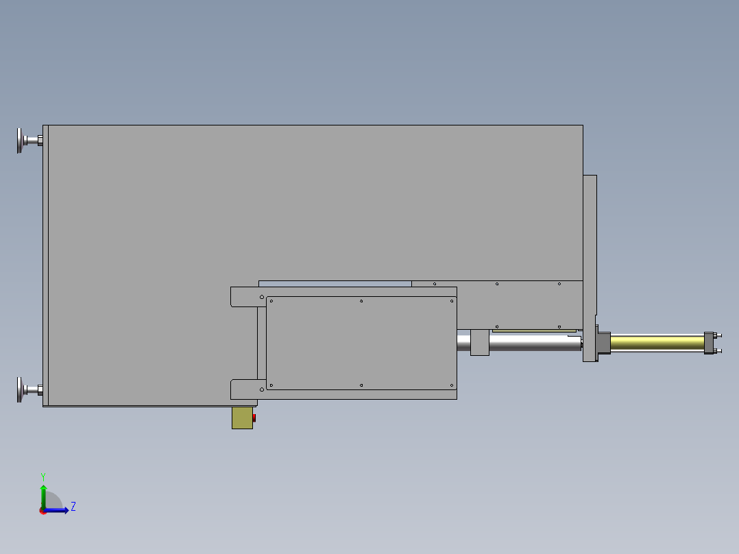 弯曲机设备sw18可编辑左视图