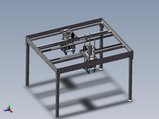 龙门架双机械手sw18可编辑