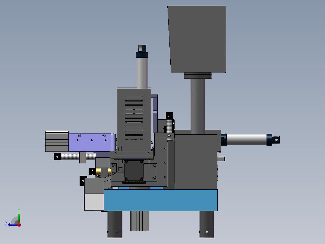 半自动表盘钻孔机sw18可编辑右视图