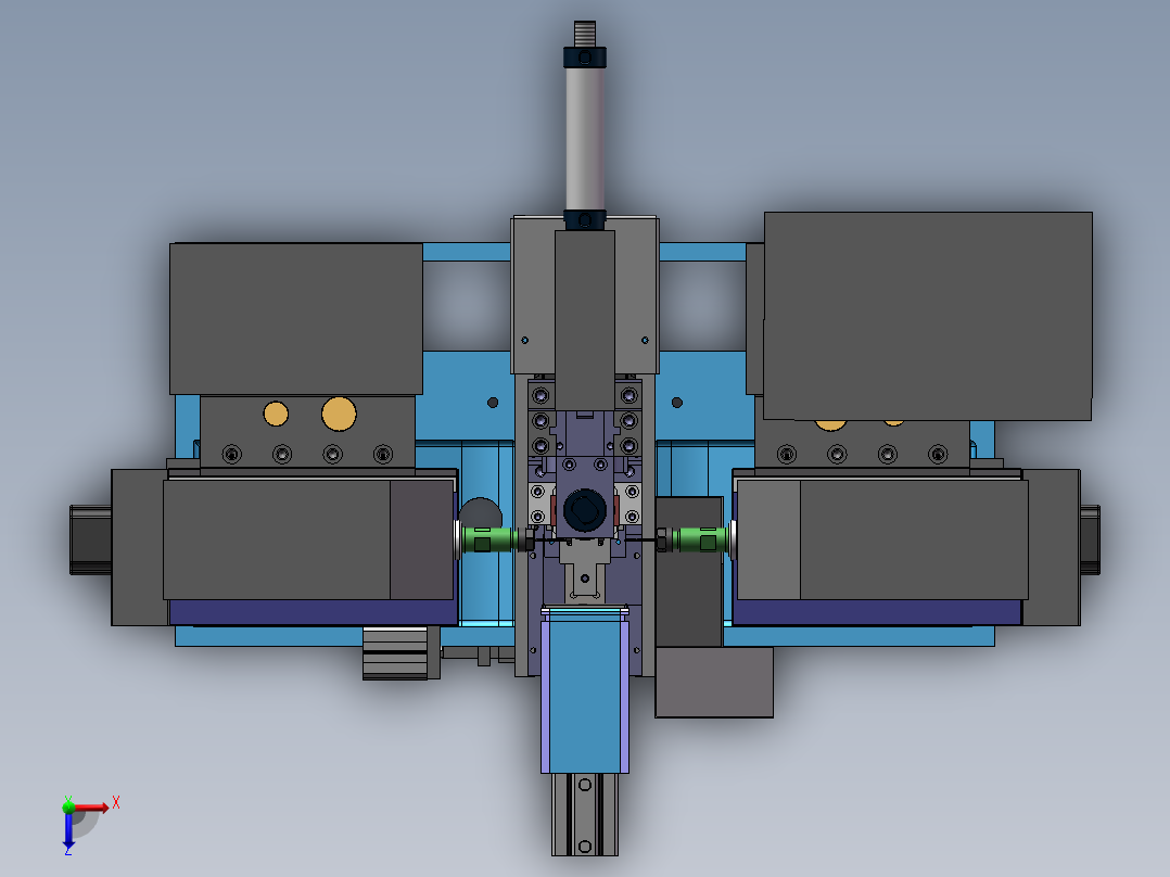 半自动表盘钻孔机sw18可编辑俯视图