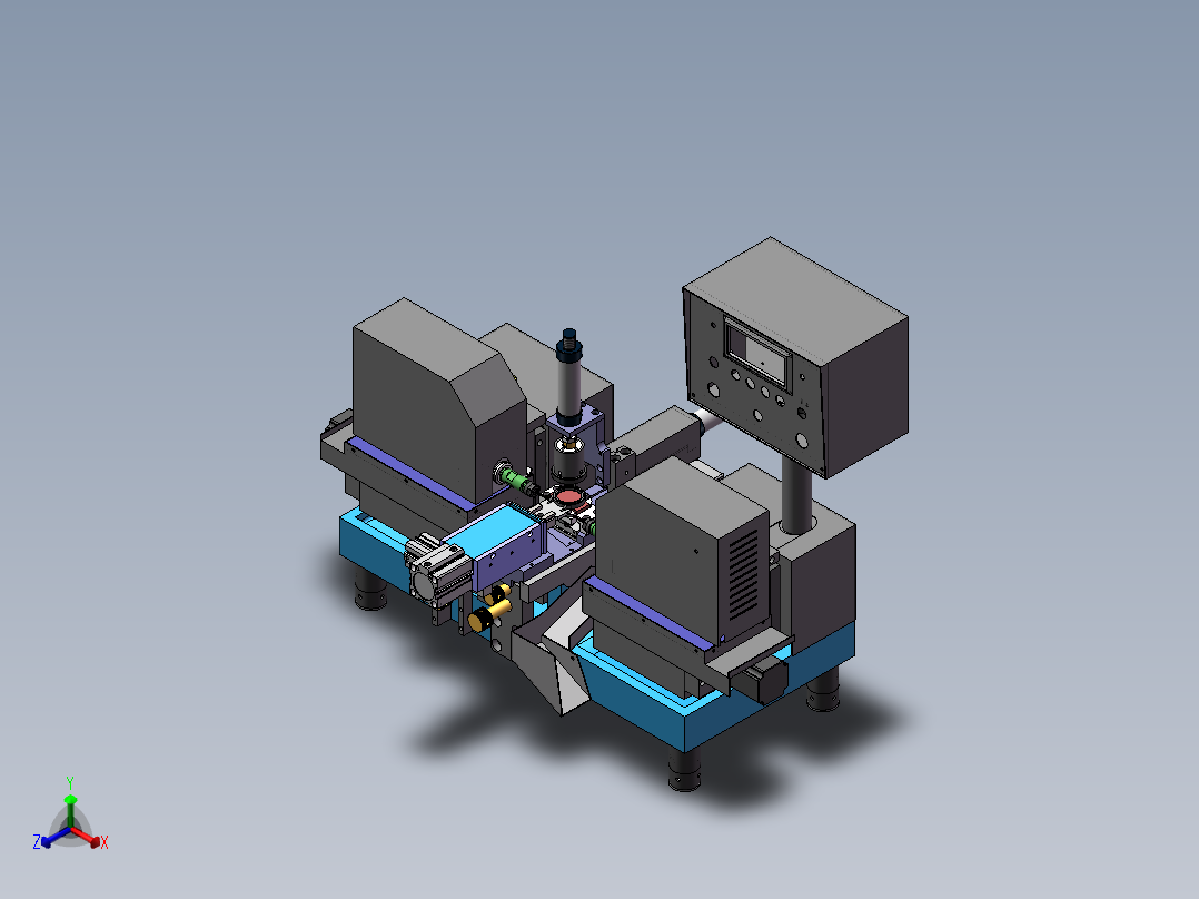 半自动表盘钻孔机sw18可编辑正等轴测图