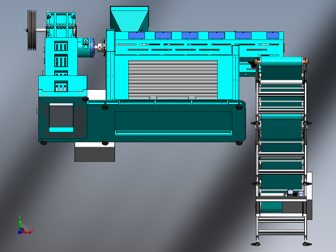塑料颗粒成型设备sw17可编辑前视图