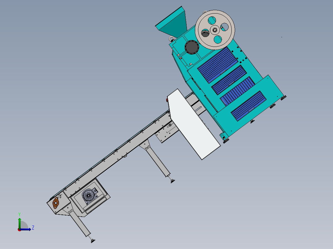 塑料颗粒成型设备sw17可编辑左视图