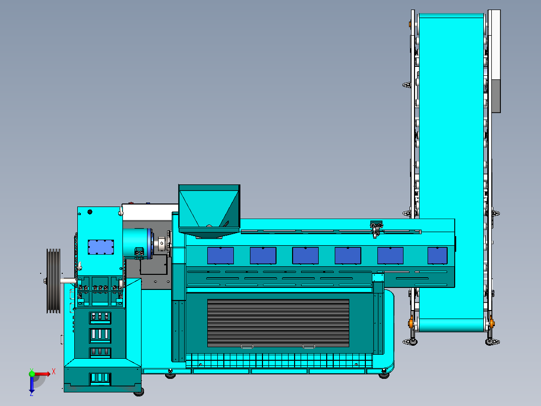 塑料颗粒成型设备sw17可编辑俯视图