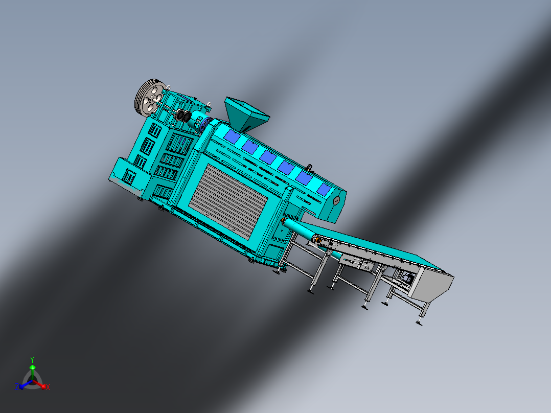 塑料颗粒成型设备sw17可编辑正等轴测图