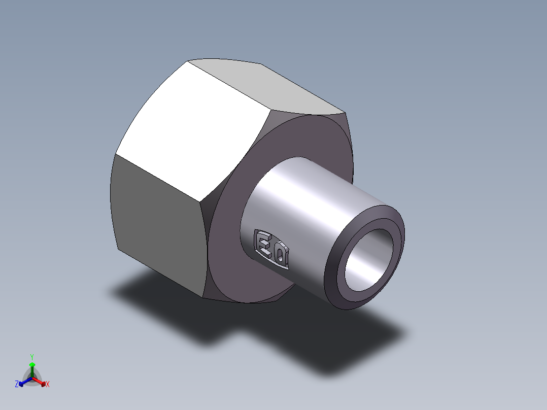 90度焊接接头、SKA20X4-正等轴测图