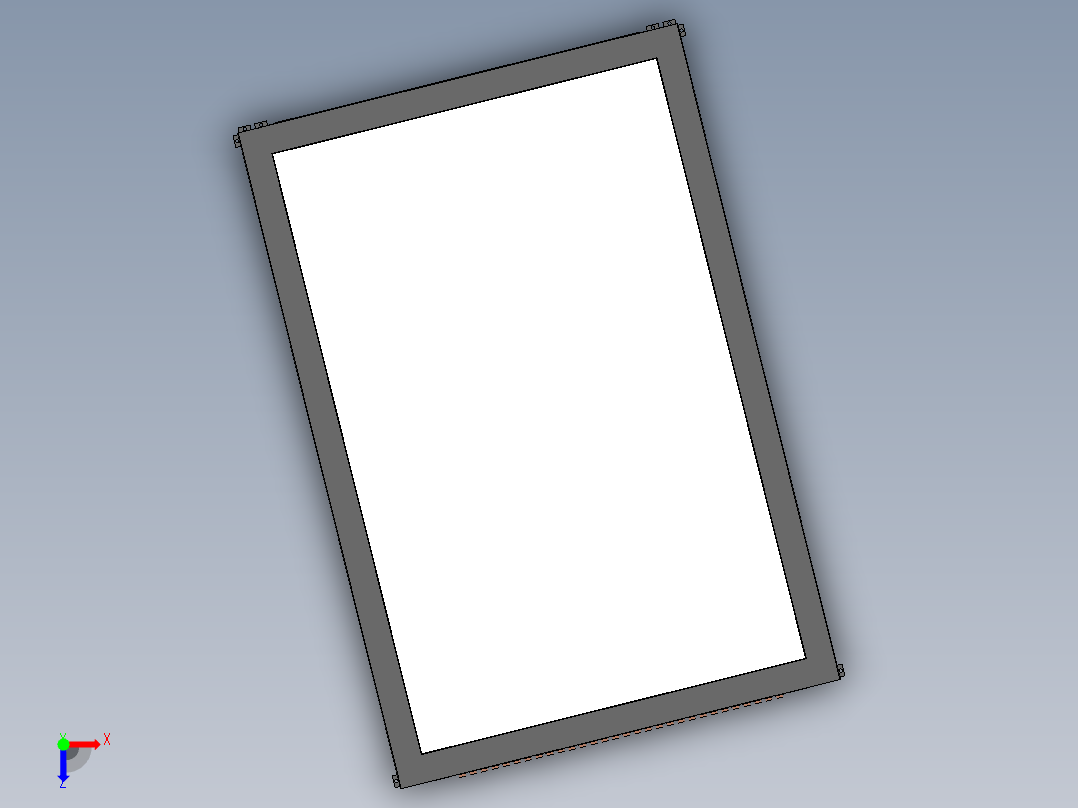 货架、仓储玻璃存储柜俯视图