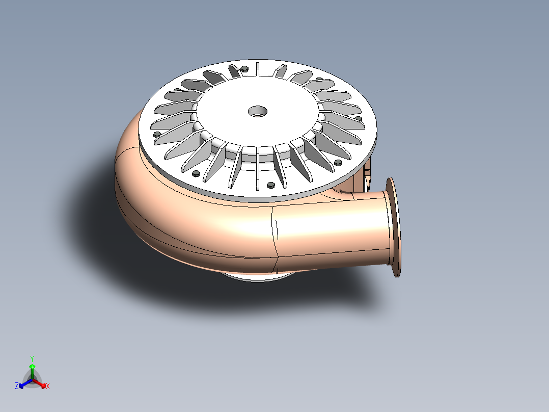 增压器(4)正等轴测图