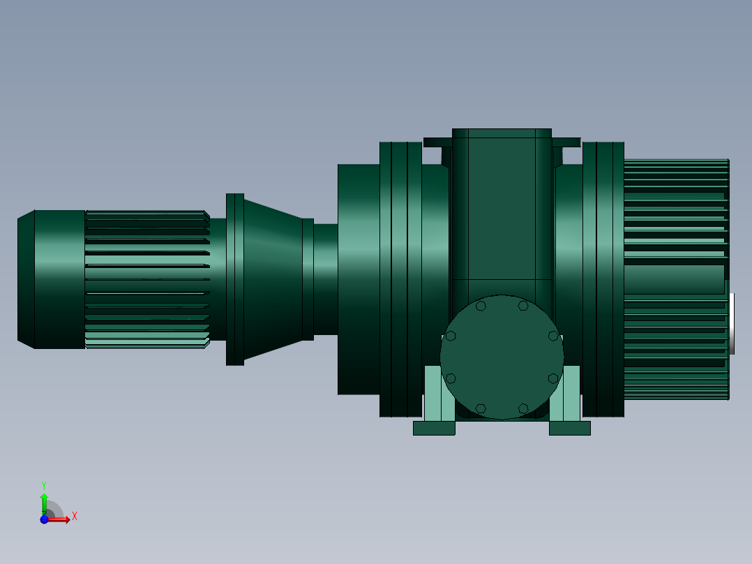 泵、水泵、ZJY-600A罗茨真空泵(上海阳光)前视图