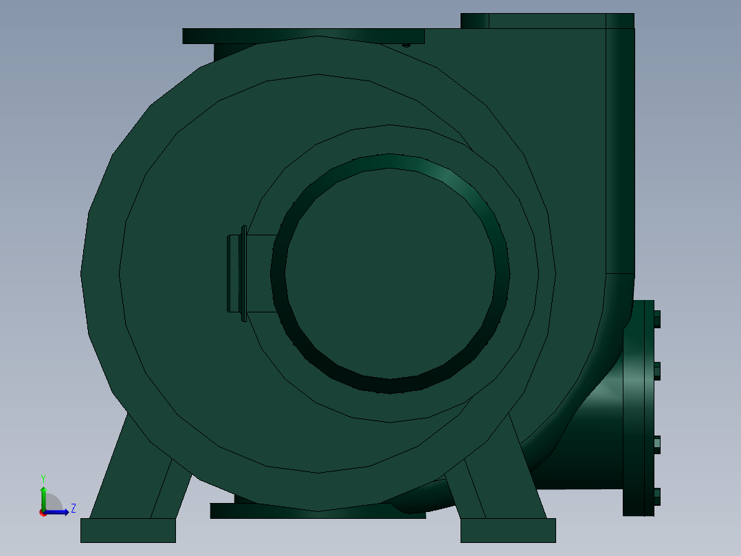 泵、水泵、ZJY-600A罗茨真空泵(上海阳光)左视图