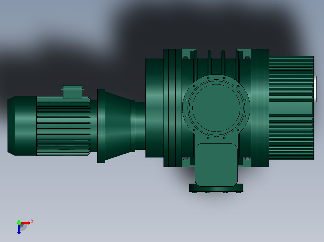 泵、水泵、ZJY-600A罗茨真空泵(上海阳光)俯视图