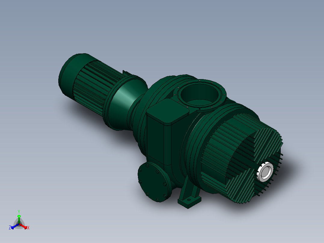 泵、水泵、ZJY-600A罗茨真空泵(上海阳光)正等轴测图