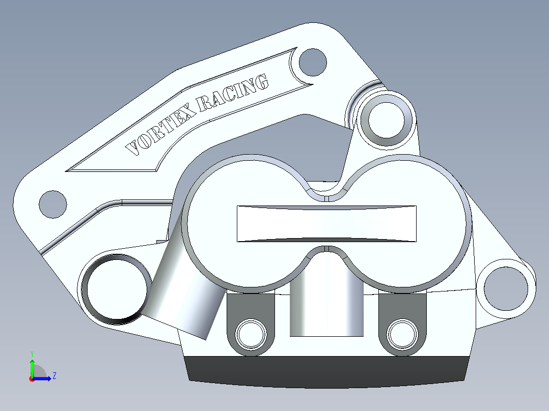 B3004392-盘式制动卡钳左视图