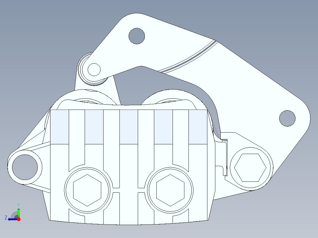 B3004392-盘式制动卡钳右视图