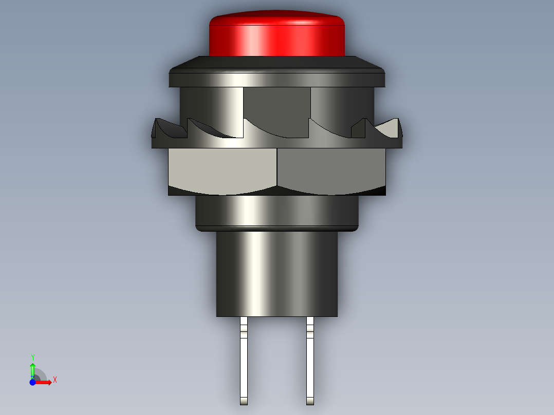 瞬时按钮开关前视图