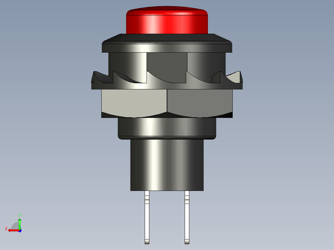 瞬时按钮开关后视图