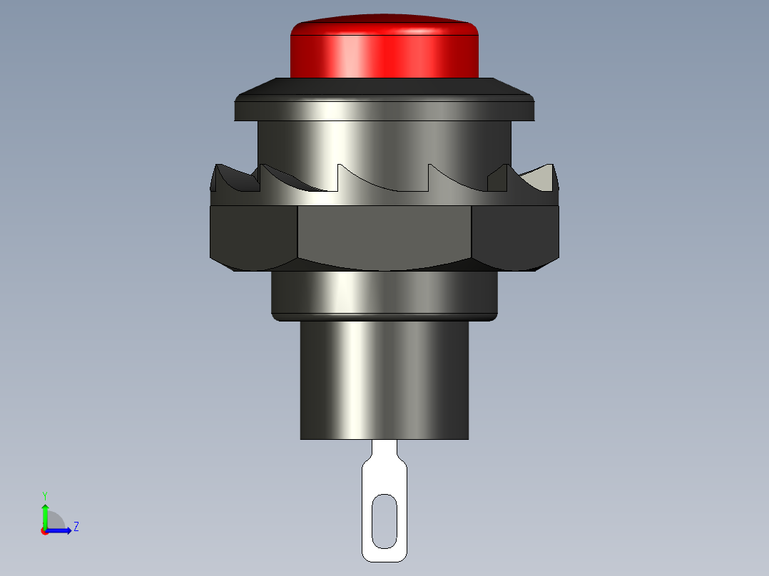 瞬时按钮开关左视图